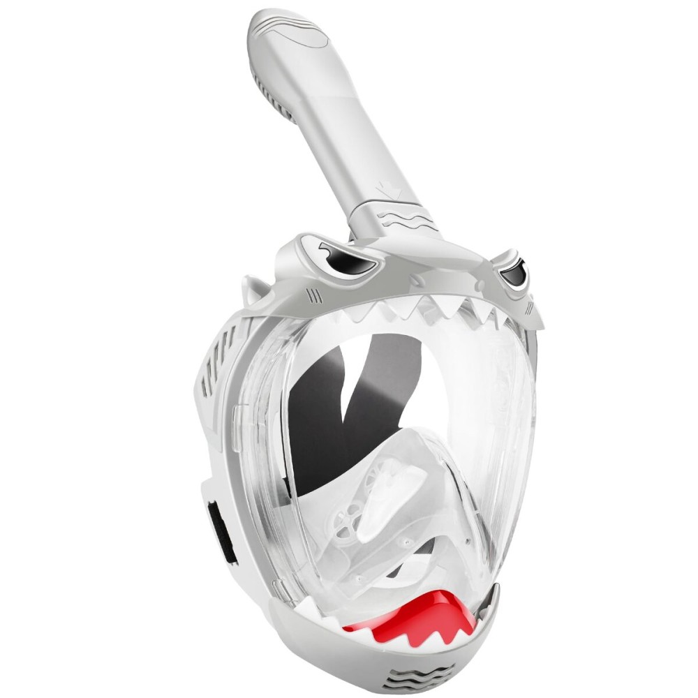 Zipoute Snorkel Full Face Snorkel Mask for Kids, Kids Snorkeling Set 180 Degree Panoramic View, Safe Anti-Leak Anti-Fog, Foldable Dry Top Snorkeling Gear for Kids Adult, Advanced Breathing System