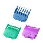 Magetic Clipper Guards Set Compatible with Most Wahl Clippers, Color Coded Clipper Combs Replacement - Guard Number: 1/2, 1 and 1 1/2 (Length: 1/16, 1/8 and 3/16 inch)