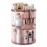 Rotating Makeup Organizer, DIY 8 Adjustable Layers 360 Spinning Skincare Organizers, Makeup Storage Carousel Tower with Brush Holder & Perfume Trays, Cosmetic Display Case for Vanity Bathroom