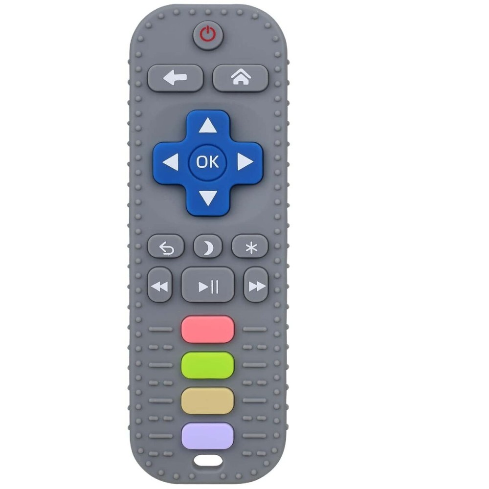 Chuya TV Remote Teether for 3-12-18 Months Babies Infant Toddlers Remote Teethers Silicone Baby Teething Toys