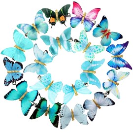 Boao 18 Pieces Glitter Butterfly Hair Clips for Girls Teens Women Hair Accessories (Exotic Style)
