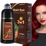 IIIMEIDU Hair Dye Shampoo, Hair Color Shampoo 100% Gray Coverage for Women Men, Champu Para Canas pintar el pelo 500ml-DarkBurgundy