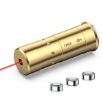 CVLIFE 12 Gauge Bore Sight Laser Red Dot Laser Bore Sighter with 3 Batteries