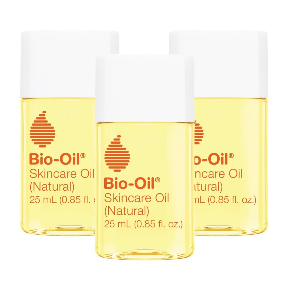 Bio-Oil Natural Skincare Oil Serum, Face and Body Moisturizer with Chamomile, Rosehip, and Lavender Oil, for Scars, Stretch Marks, Sensitive Skin, All Skin Types, 0.85 Oz, Pack of 3
