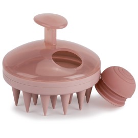 BTYMS Hair Scalp Scrubber Shampoo Brush with Dispenser, Silicone Scalp Massager Exfoliating Brush for Dandruff Removal