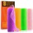 UJFQBH 4 Pieces African Net Sponge African Net Long Net Bath Sponge Exfoliating Shower Body Scrubber Back Scrubber Skin Smoother,Great for Daily Use (Purple, Orange, Green, Pink)