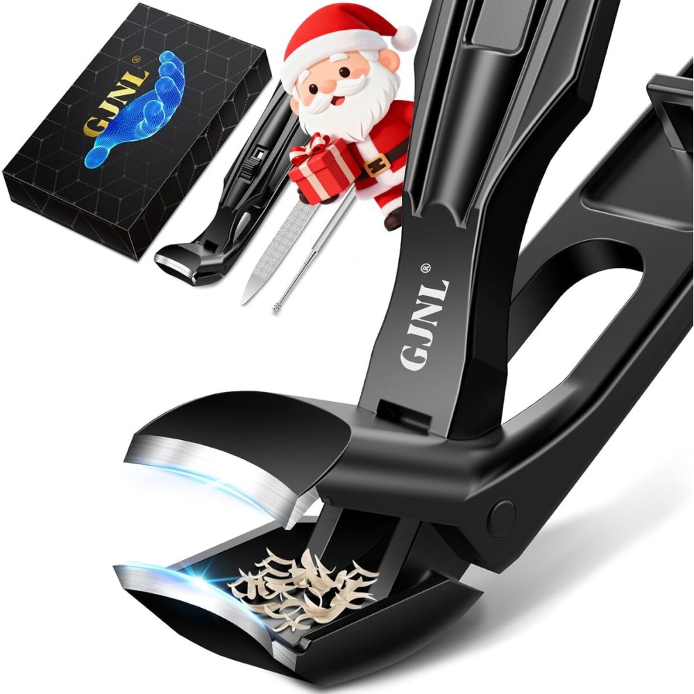 Nail Clippers for Men Thick Nails - Christmas Xmas Presents Gifts for Men, Heave Duty Sharp Toe Nail Clippers with 16mm Wide Jaw Opening, Large Toenail Clippers for Thick Toenails