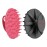 INNERNEED Scalp Massager Shampoo Brush, Wet & Dry Manual Scalp Care Head Scrubber Hair Washing, Soft Silicone Bristles, for Hair Growth, Dandruff Removal (Black+Pink)