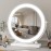 ROLOVE 13 Inch Vanity Mirror with Lights, Round Make Up Mirror with Lighting, LED Mirror Makeup Mirror with Lights for Bedroom Tabletop, Smart Touch Control, 360 Rotation (White)