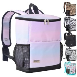 Wolka Cooler Backpack 30 Cans,Portable Backpack Coolers Insulated Leak Proof,Waterproof Soft Sided Cooler Bag for Travel,Beach,Camping,Picnic,Lunch Backpack for Women (Dream Cloud)