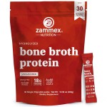 Zammex Bone Broth Packets-20g Collagen Protein-Beef Bone Broth Powder to Go-30 Travel Stick Packets-Supports Skin Nails Joints, Gut Health | Gluten-Free |Keto & Paleo Friendly (15 Servings)