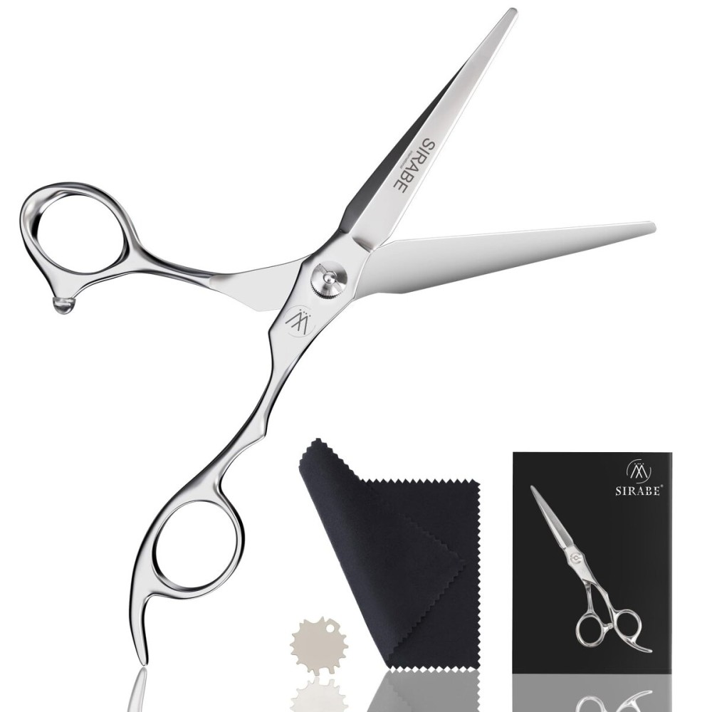 Sirabe Professional Hair Scissors Shears, 6.5 Extremely Sharp Blades, Hair Cutting Scissors Barber Kit Haircut Scissors, for Home Salon Hairdressing