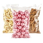 Prestee 200 Pack Self-Sealing Cellophane Bags 6x10 - Clear Bags for Small Gifts, Cookies, Candy, and Bakery - Airtight Goodie Bag for Gift Giving and Packaging - Food-Safe Plastic Treat Bag
