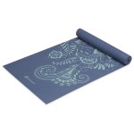 Gaiam Yoga Mat - 5mm Thick Yoga Mat - Non-Slip Exercise Mat for All Types of Yoga, Pilates & Floor Workouts - Textured Grip, Cushioned Support, Variety of Designs (24 x 68 inches long), High Tide Swirl