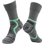 RANDY SUN Hiking Waterproof Socks, Light Cushioned Trekking, Performance & Outdoor Socks, Men & Women,Gray XS