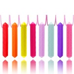 Sensory Chew Necklace for Girls by GNAWRISHING, 8 Pack Diamond Chew Necklaces for Sensory Kids, Made from Food Grade Silicone for Autistic, ADHD, Oral Motor (Tough, Long-Lasting)