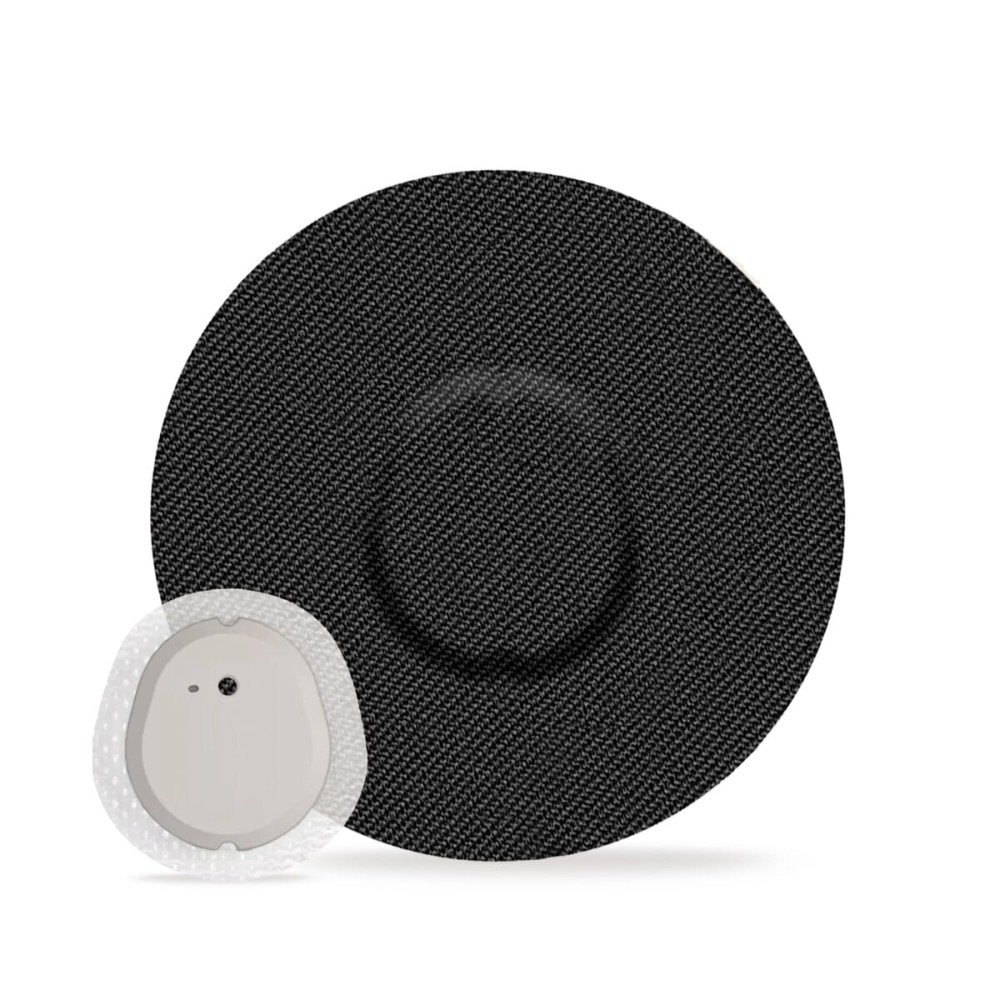 funpatch G7 Adhesive Patches Waterproof 20 Pack Overpatch for G7 & Stelo Flexible CGM Tape Hypoallergenic & Latex-Free Stelo Overlay Patch for 10-15 Days Long Stay Without Glue in The Center, Black