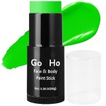 Go Ho Cream-Blendable Amazon Green Face Paint Stick (1.06 Oz),Full-coverage Amazon Green Body Paint for Adults Children Halloween Cosplay SFX Makeup,Waterproof Green Eye Black Stick