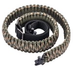 VVAAGG Two-Point Paracord Shotgun Sling with Swivels, Camo Non-Slip 2 Point Rifle Sling with Quick Adjustable Length Rifle Strap