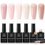 beetles Gel Polish Beetles Color Base Gel Nail Polish 6 Colors Nude Gel Polish Porcelain Doll Pink Polish Polish Neutral Sheer Strengthener Soak Off Art DIY Home
