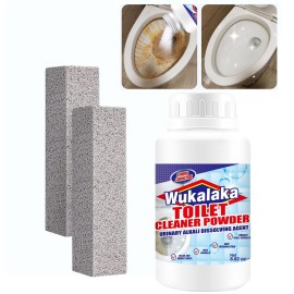 WUKALAKA Pumice Stone for Toilet Cleaning Bowl Stick, Toilet Bowl Cleaners Brush, Powerfully Cleans Hard Water Rings, Calcium Buildup and Stains, Suitable for Cleaning Toilets, Bathroom