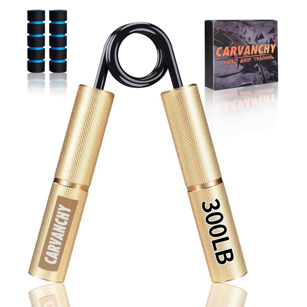 Carvanchy Grip Strength Trainer,300LB, Wrist Forearm Strengthener, Metal No Slip, Hand Grip Gripper Strengthener for Strength Training and Exercise, Hand Workout Squeezer Grip Strength