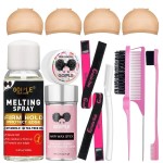 Lace Melting Spray Glue-Less Hair Adhesive for Wigs, Bond Wig Closure Front Extensions, Wigs Natural Finishing Hold Protect Edge Kit