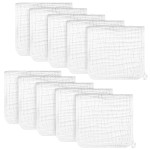 AIDEA Burp Cloths and Washcloths for Baby, Absorbent Cotton Muslin Baby Towels, Large Soft Breathable Newborn Essentials for Boys and Girls, Newborn Essentials, White, 10 Pack, 20x10