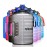 SLUXKE Gallon Water Bottle with Time Marker and Handle BPA Free, 128oz Leak Proof Sports Water Bottle with Straw, One Click Open Sports Bottle Jug for Camping Yoga Sports Gray