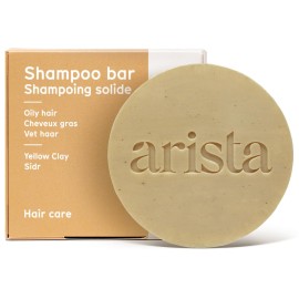 Arista Shampoo Bar with Yellow Clay, Sidr Fruit Powder & Jojoba - For Oily Hair | Sulfate-Free, Vegan & Paraben-Free Travel Shampoo