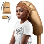 TEPENAR Hair Dryer Bonnet Attachment: Upgraded Extra Large Hooded Dryer Adjustable Hair Dryer Caps - Easy to Use for Natural Curly Textured Hair Care Styling Fast Drying - Gold