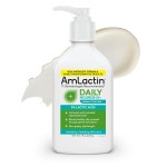 AmLactin Daily Nourish - Therapeutic Face and Body Lotion for Dry Skin - No-Scrub Exfoliator and Moisturizer with 5% Lactic Acid AHA, Safe for Sensitive Skin, 7.9 oz (Packaging May Vary)