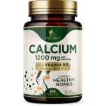 Calcium 1200 mg with Vitamin D3 - Bone Health Supplement, Vitamin D & Calcium Supplements for Women & Men - Bone Strength, Teeth & Immune Support, Nature\'s Calcium Pills, Bottled in USA - 240 Tablets