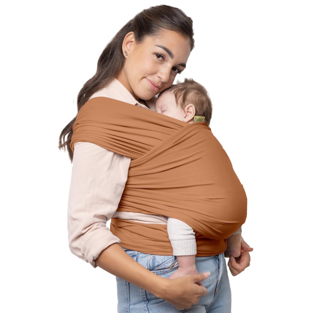 Boba Baby Wrap Carrier - Original Baby Sling Carrier for Newborns (7-35 lbs), Soft, Secure, Hands-Free & Ergonomic, Ideal for Comfortable Bonding, New Parents (Organic Fox)