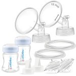 Maymom Pump Parts Compatible with Spectra S2 Spectra S1, Incl Flanges (15mm) Valves Tubes Bottles Backflow Protectors, Not Original Spectra Replacement Pump Parts S2 Accessories