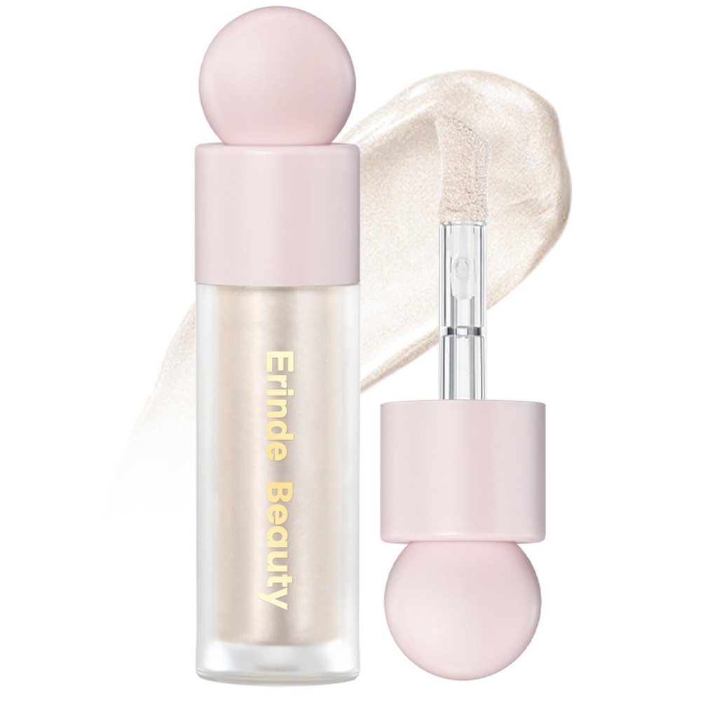 Erinde Liquid Highlighter - Face Highlighter Bronzer Makeup Stick, Natural Glossy Finish, Lightweight Blendable Cream Face Illuminator, Cruelty-free, 02 STARLIGHT
