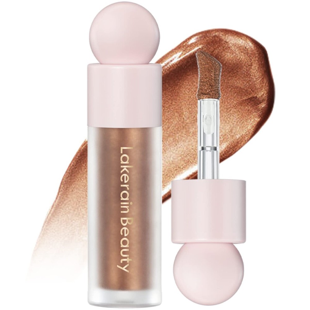 Erinde Liquid Highlighter, Face Highlighter Bronzer Makeup Stick, Natural Glossy Finish, Lightweight Blendable Silky Smooth Cream Face Illuminator, Cruelty-free, 04 CANDLELIGHT