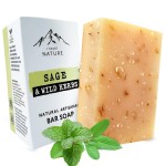 iHeart Fresh Soap Sage and Wild Herb - Long Lasting Rich Creamy Moisturizing Lather - Face & Body Wash for Men and Women - Large 6 Ounce