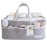 Lily Miles Baby Diaper Caddy Organizer, Baby Shower Basket for Newborn Boys or Girls, Nursery Must Haves for New Mom, Registry Favorites, Large Storage Tote for Changing Table or Car, Gray
