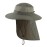 Home Prefer Outdoor UPF50+ Mesh Sun Hat Wide Brim Fishing Hat with Neck Flap (Pea Green)