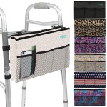 Vive Walker Bag - Accessories Wheelchair Basket Pouch (Water Resistant) - Seniors Caddy Accessory Attachment for Folding, Rolling Walkers - Carry Storage Carrier Tote - Lightweight, Universal Size