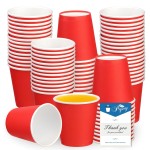 Prgery 100 Pack 3oz Red Paper Cups,Mouthwash Cups, Disposable Bathroom Cups,Small Paper Cups 3oz Ideal for Bathroom,Supermarket,Birthday Party,Picnic and BBQ