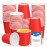 Prgery 100 Pack 3oz Red Paper Cups,Mouthwash Cups, Disposable Bathroom Cups,Small Paper Cups 3oz Ideal for Bathroom,Supermarket,Birthday Party,Picnic and BBQ