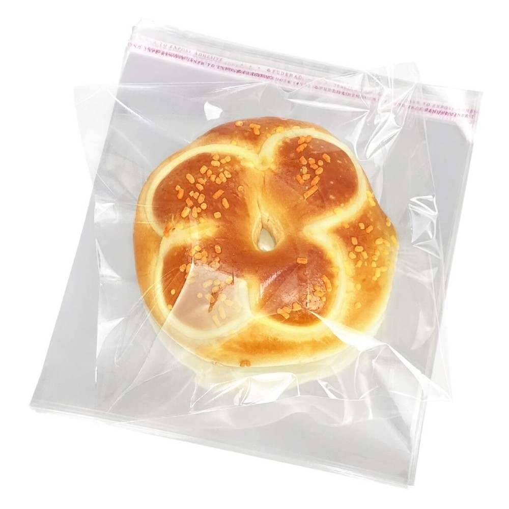 Self Sealing Cellophane Bags Self Adhesive,7x7 Inches Clear Resealable Large Cookie Bags for Gift Giving 200Pieces
