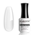 RARJSM Gel Nail Polish Clear Transparent Gel Builder for Nails Rubber Base Hard Gel Nail Polish Sheer Brush on Extend Gel in a Bottle Soak Off UV LED Curing Requires 15ml Salon Home DIY Use