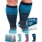 Doctor\'s Select 3 Pairs Plus Size Compression Socks Wide Calf - Up to 6XL | 20-30 mmHg Compression Socks for Women Wide Calf | Blue, Light Blue, Purple & Pink (Stripes)