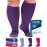 Doctor\'s Select 3 Pairs Plus Size Compression Socks Wide Calf - Up to 6XL | 20-30 mmHg Compression Socks for Women Wide Calf Pink, Purple, Blue