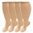 4 Pairs Plus Size Compression Socks for Women & Men, Extra Wide Calf 20-30 mmhg Knee High Compression Stockings for Circulation Swelling Support