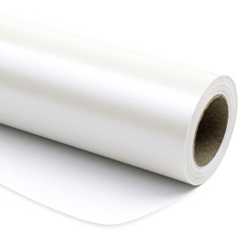 RUSPEPA Off White Metallic Wrapping Paper - Solid Color Matte Paper Perfect for Wedding, Birthday, Christmas, Baby Shower - 17 Inches X 32.8 Feet