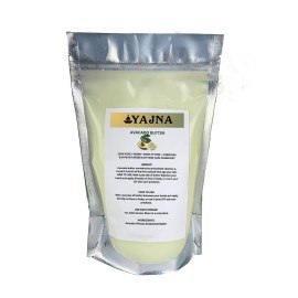 Yajna Organic Raw Avocado Butter 100% Pure,Natural & Unrefined| Skin Moisturizer For Face, Body & Hair| 1 LBS/450 GM Ivory/White Grade A | DIY Creams, Balms, Lotions, Soaps| Softens Dry & Tough Skin